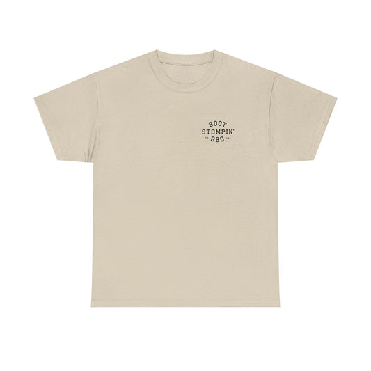 BBQ Stompin' Tee — Retro Chest Logo White T-Shirt